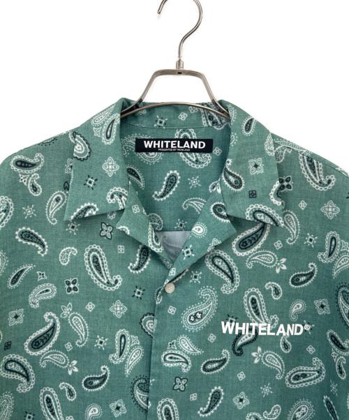 WHITELAND（ホワイトランド）WHITELAND (ホワイトランド) 半袖シャツ グリーン サイズ:Fの古着・服飾アイテム