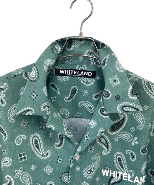WHITELAND（ホワイトランド）WHITELAND (ホワイトランド) 半袖シャツ グリーン サイズ:Fの古着・服飾アイテム