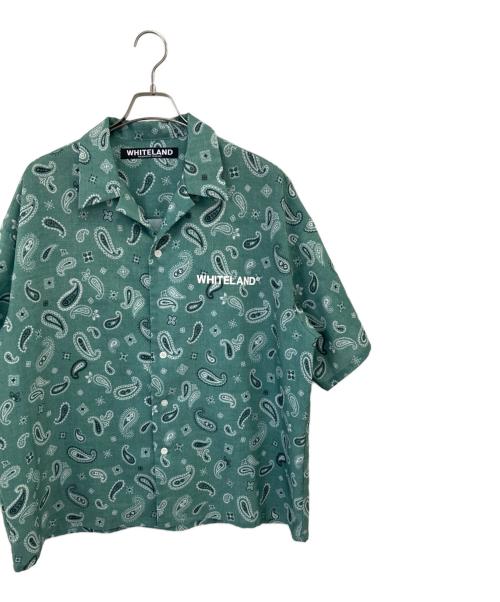 WHITELAND（ホワイトランド）WHITELAND (ホワイトランド) 半袖シャツ グリーン サイズ:Fの古着・服飾アイテム