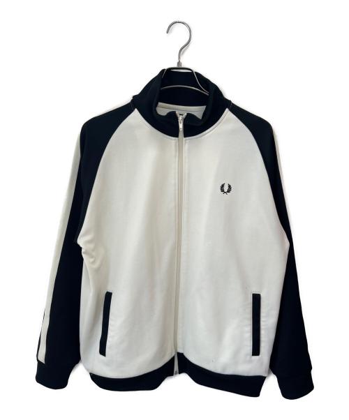 FRED PERRY（フレッドペリー）FRED PERRY (フレッドペリー) BEAMS (ビームス) 別注トラックジャケット ブラック×アイボリー サイズ:XLの古着・服飾アイテム
