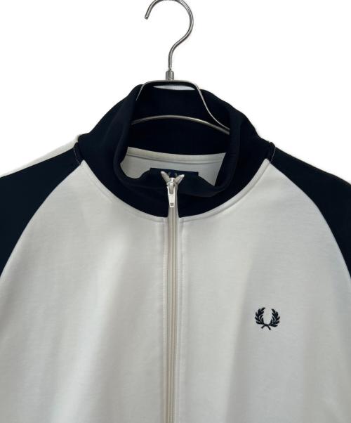 FRED PERRY（フレッドペリー）FRED PERRY (フレッドペリー) BEAMS (ビームス) 別注トラックジャケット ブラック×アイボリー サイズ:XLの古着・服飾アイテム