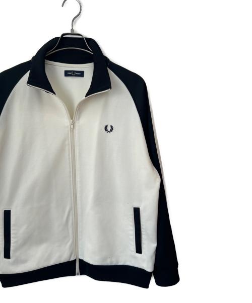 FRED PERRY（フレッドペリー）FRED PERRY (フレッドペリー) BEAMS (ビームス) 別注トラックジャケット ブラック×アイボリー サイズ:XLの古着・服飾アイテム