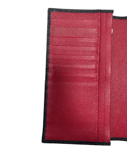 BVLGARI（ブルガリ）BVLGARI (ブルガリ) 長財布 ブラック×レッドの古着・服飾アイテム