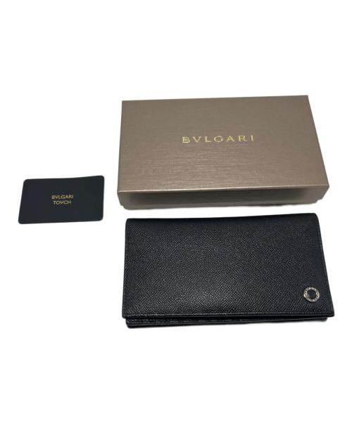 BVLGARI（ブルガリ）BVLGARI (ブルガリ) 長財布 ブラック×レッドの古着・服飾アイテム