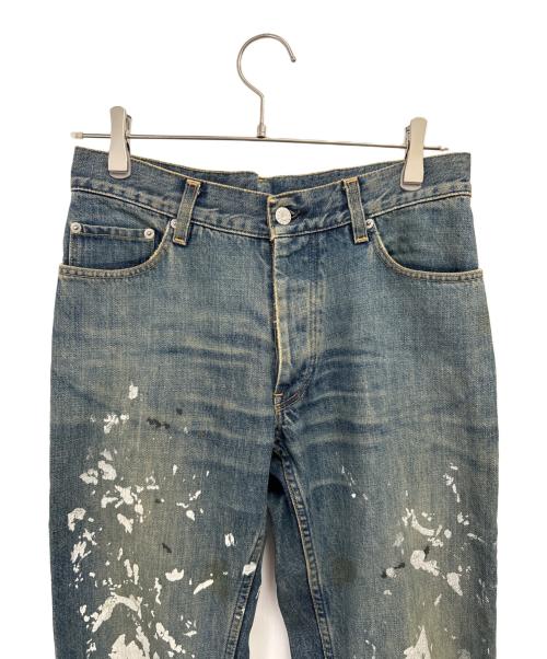 HELMUT LANG（ヘルムートラング）HELMUT LANG (ヘルムートラング) ペンキ デニムパンツ インディゴ サイズ:30の古着・服飾アイテム