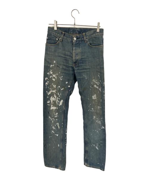 HELMUT LANG（ヘルムートラング）HELMUT LANG (ヘルムートラング) ペンキ デニムパンツ インディゴ サイズ:30の古着・服飾アイテム