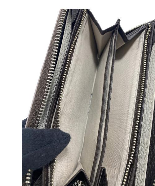 Vivienne Westwood（ヴィヴィアンウエストウッド）Vivienne Westwood (ヴィヴィアンウエストウッド) ラウンドファスナー財布 ブラウン×ベージュの古着・服飾アイテム