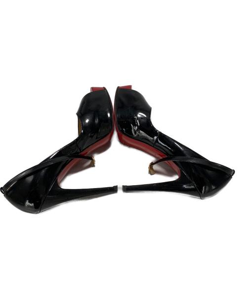 Christian Louboutin（クリスチャン・ルブタン）Christian Louboutin (クリスチャン・ルブタン) ハイヒールエナメルパンプス ブラック サイズ:38 1/2の古着・服飾アイテム