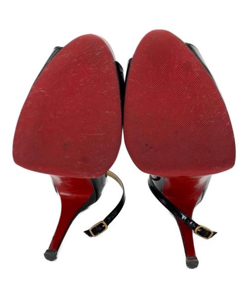 Christian Louboutin（クリスチャン・ルブタン）Christian Louboutin (クリスチャン・ルブタン) ハイヒールエナメルパンプス ブラック サイズ:38 1/2の古着・服飾アイテム