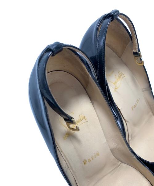Christian Louboutin（クリスチャン・ルブタン）Christian Louboutin (クリスチャン・ルブタン) ハイヒールエナメルパンプス ブラック サイズ:38 1/2の古着・服飾アイテム