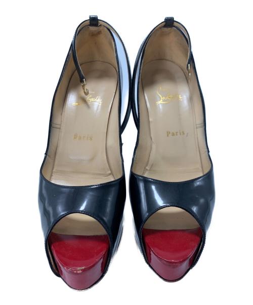 Christian Louboutin（クリスチャン・ルブタン）Christian Louboutin (クリスチャン・ルブタン) ハイヒールエナメルパンプス ブラック サイズ:38 1/2の古着・服飾アイテム