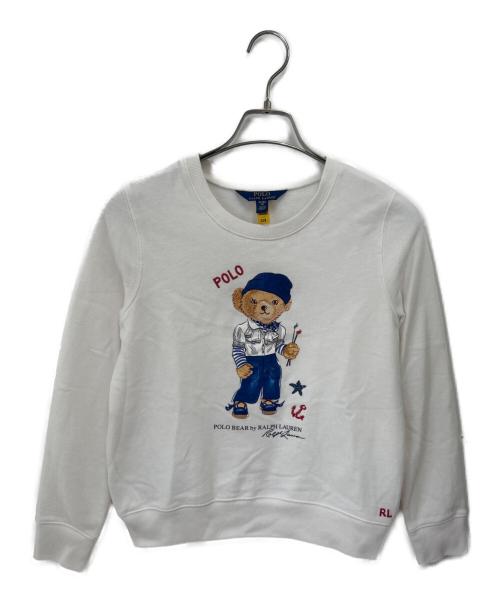POLO RALPH LAUREN（ポロ・ラルフローレン）POLO RALPH LAUREN (ポロ・ラルフローレン) スウェット ホワイト サイズ:XL（16）の古着・服飾アイテム