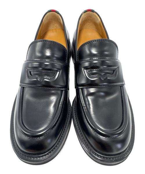 GUCCI（グッチ）GUCCI (グッチ) レザーローファー ブラック サイズ:SIZE 7の古着・服飾アイテム