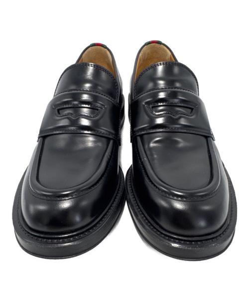 GUCCI（グッチ）GUCCI (グッチ) レザーローファー ブラック サイズ:SIZE 7の古着・服飾アイテム