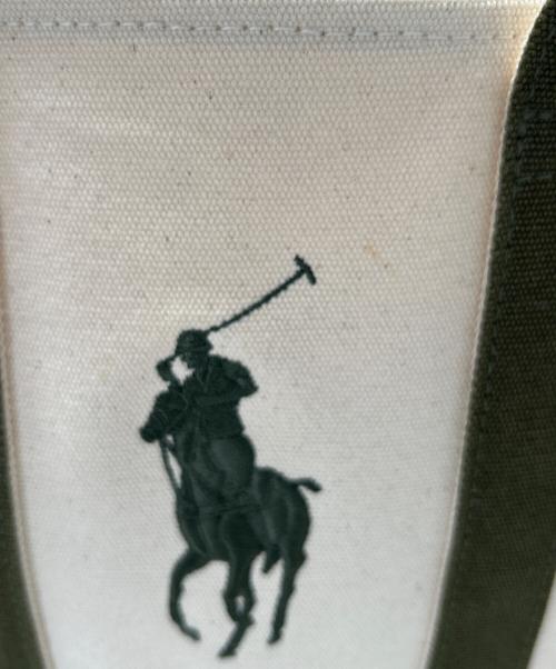 RALPH LAUREN（ラルフローレン）RALPH LAUREN (ラルフローレン) トートバッグ グリーン×ベージュの古着・服飾アイテム