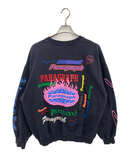 paragraph（パラグラフ）paragraph (パラグラフ) 裏起毛スウェット ブラック サイズ:2の古着・服飾アイテム