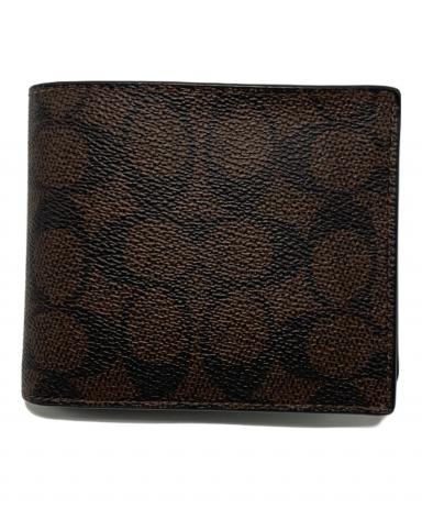 中古・古着通販】COACH (コーチ) 財布 ブラウン×ブラック｜ブランド
