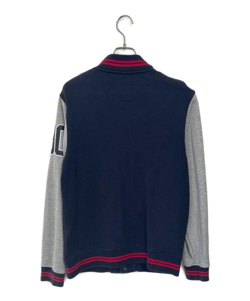 stussy（ステューシー）stussy (ステューシー) スタジャン ネイビー×グレー サイズ:Mの古着・服飾アイテム