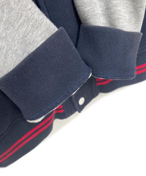 stussy（ステューシー）stussy (ステューシー) スタジャン ネイビー×グレー サイズ:Mの古着・服飾アイテム