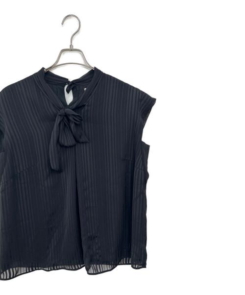 Leilian（レリアン）Leilian (レリアン) ノースリーブブラウス ブラック サイズ:13+の古着・服飾アイテム