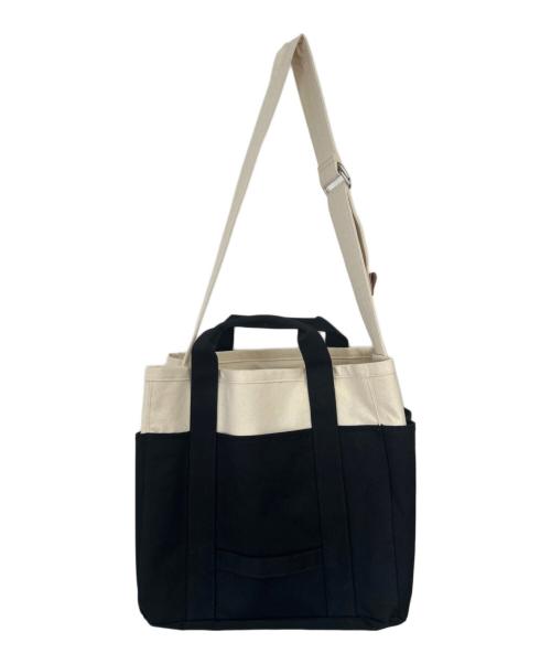 kanoco LAMIPLUS（カノコ ラミプリュス）kanoco LAMIPLUS (カノコ ラミプリュス) 2WAYバッグ ブラック×ホワイトの古着・服飾アイテム
