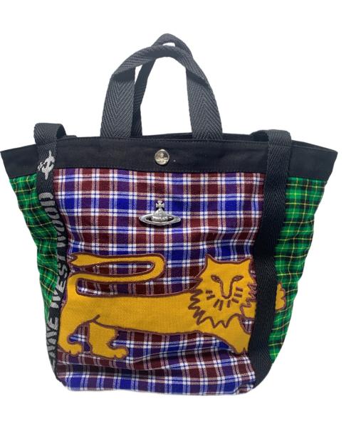 Vivienne Westwood（ヴィヴィアンウエストウッド）Vivienne Westwood (ヴィヴィアンウエストウッド) 2WAYトートバッグ ブラック×マルチカラーの古着・服飾アイテム