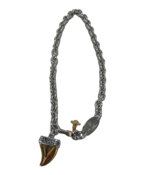 Vivienne Westwood（ヴィヴィアンウエストウッド）Vivienne Westwood (ヴィヴィアンウエストウッド) シャークトゥースネックレス シルバー×ゴールドの古着・服飾アイテム