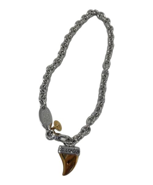 Vivienne Westwood（ヴィヴィアンウエストウッド）Vivienne Westwood (ヴィヴィアンウエストウッド) シャークトゥースネックレス シルバー×ゴールドの古着・服飾アイテム