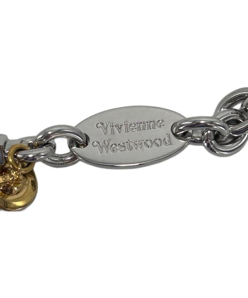 Vivienne Westwood（ヴィヴィアンウエストウッド）Vivienne Westwood (ヴィヴィアンウエストウッド) シャークトゥースネックレス シルバー×ゴールドの古着・服飾アイテム