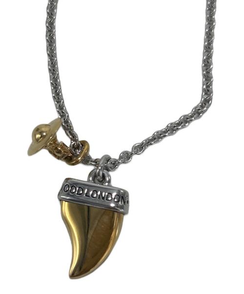 Vivienne Westwood（ヴィヴィアンウエストウッド）Vivienne Westwood (ヴィヴィアンウエストウッド) シャークトゥースペンダント シルバー×ゴールドの古着・服飾アイテム