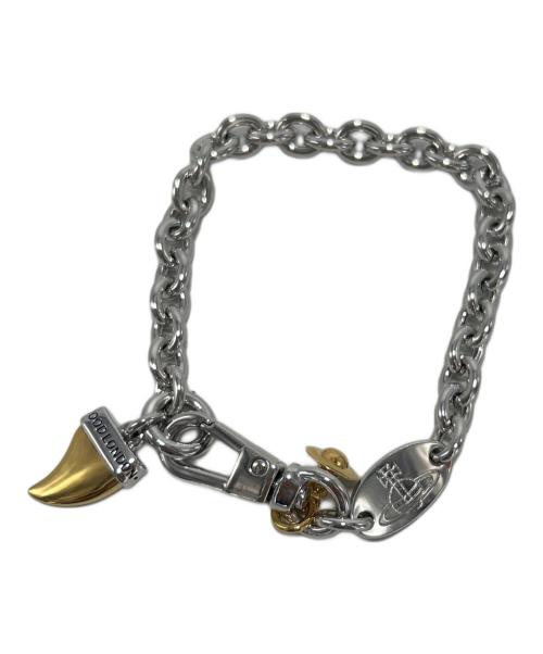 Vivienne Westwood（ヴィヴィアンウエストウッド）Vivienne Westwood (ヴィヴィアンウエストウッド) シャークトゥースブレスレット シルバー×ゴールドの古着・服飾アイテム