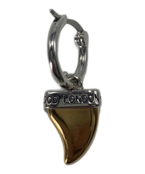 Vivienne Westwood（ヴィヴィアンウエストウッド）Vivienne Westwood (ヴィヴィアンウエストウッド) シャークトゥースシングルピアス シルバー×ゴールドの古着・服飾アイテム