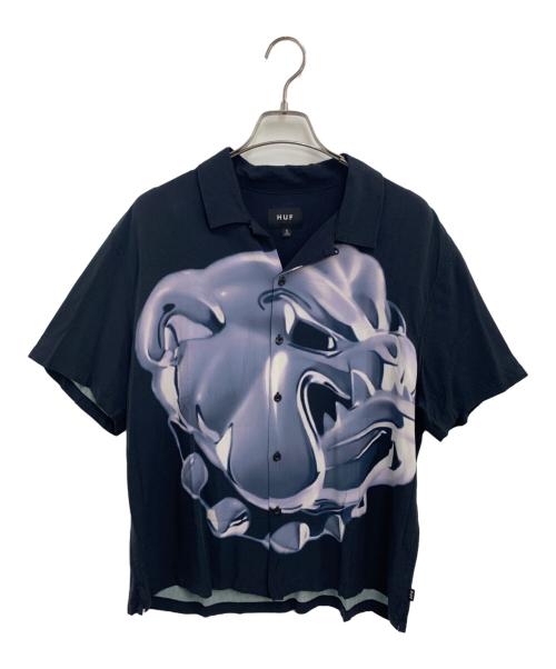 HUF（ハフ）HUF (ハフ) 半袖シャツ　BIG DAWG RESORT SHIRT ブラック サイズ:SIZE Sの古着・服飾アイテム
