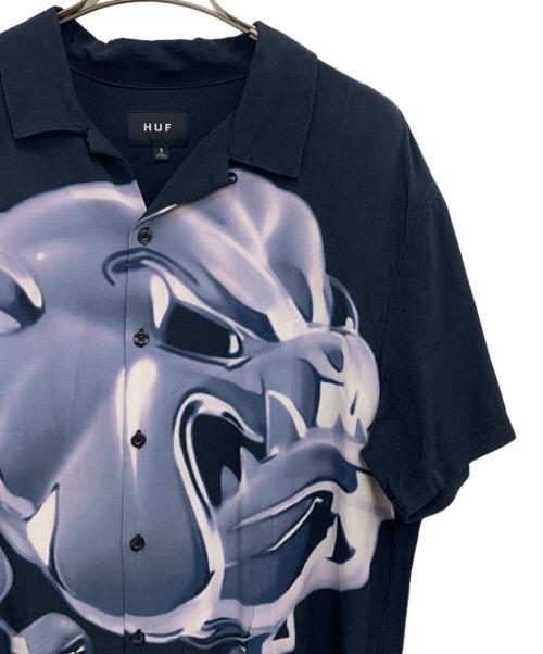 HUF（ハフ）HUF (ハフ) 半袖シャツ　BIG DAWG RESORT SHIRT ブラック サイズ:SIZE Sの古着・服飾アイテム