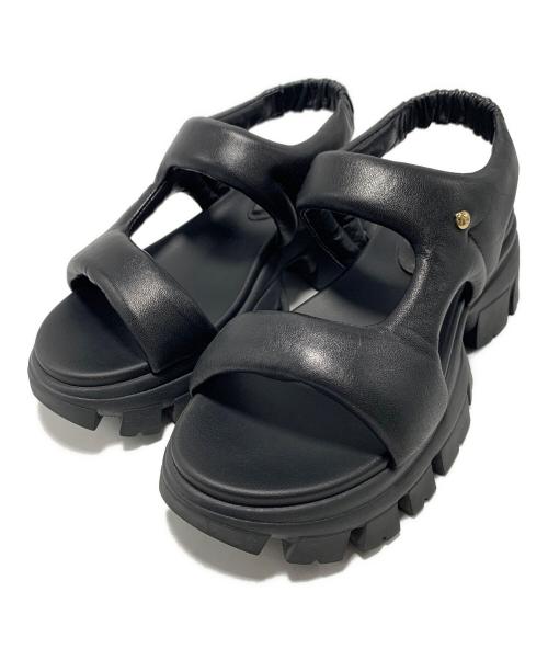 STACCATO（スタッカート）STACCATO (スタッカート) パデッドラギッドソールサンダル ブラック サイズ:SIZE 23.5cmの古着・服飾アイテム