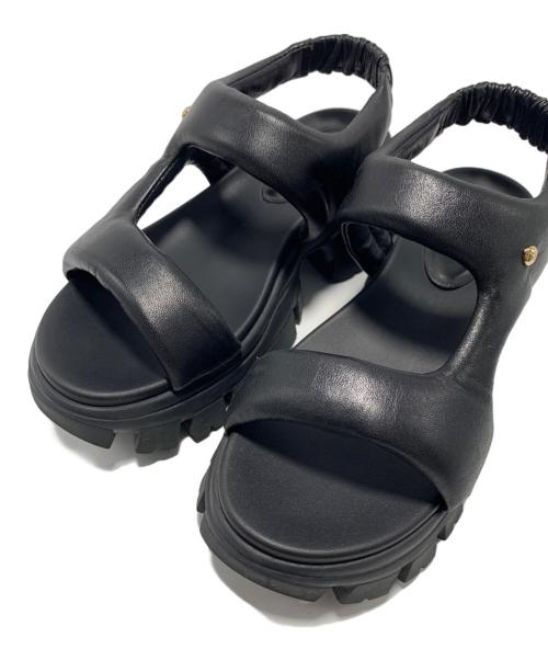 STACCATO（スタッカート）STACCATO (スタッカート) パデッドラギッドソールサンダル ブラック サイズ:SIZE 23.5cmの古着・服飾アイテム