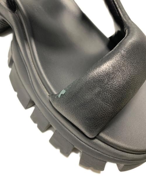 STACCATO（スタッカート）STACCATO (スタッカート) パデッドラギッドソールサンダル ブラック サイズ:SIZE 23.5cmの古着・服飾アイテム
