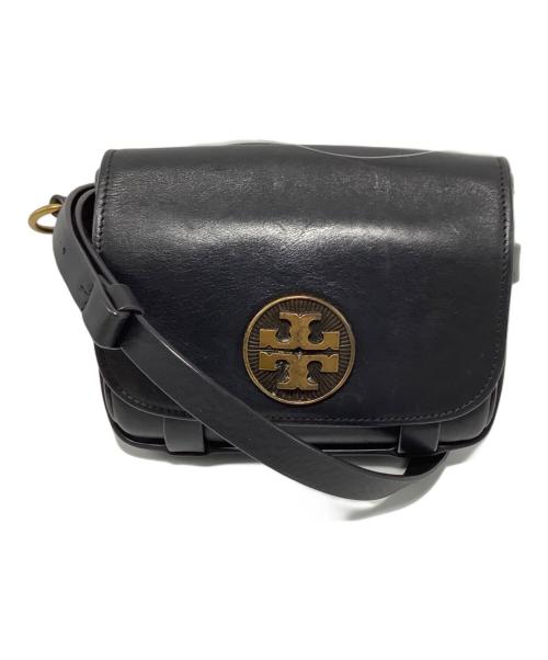 TORY BURCH（トリーバーチ）TORY BURCH (トリーバーチ) レザーショルダーバッグ ブラックの古着・服飾アイテム