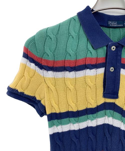 POLO RALPH LAUREN（ポロ・ラルフローレン）POLO RALPH LAUREN (ポロ・ラルフローレン) ニットポロシャツ マルチカラー サイズ:SIZE Mの古着・服飾アイテム