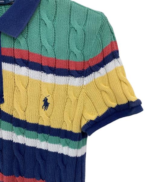 POLO RALPH LAUREN（ポロ・ラルフローレン）POLO RALPH LAUREN (ポロ・ラルフローレン) ニットポロシャツ マルチカラー サイズ:SIZE Mの古着・服飾アイテム