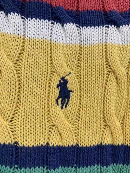 POLO RALPH LAUREN（ポロ・ラルフローレン）POLO RALPH LAUREN (ポロ・ラルフローレン) ニットポロシャツ マルチカラー サイズ:SIZE Mの古着・服飾アイテム