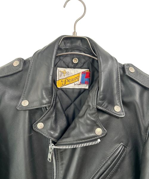 Schott（ショット）Schott (ショット) ダブルライダースジャケット ブラック サイズ:38の古着・服飾アイテム