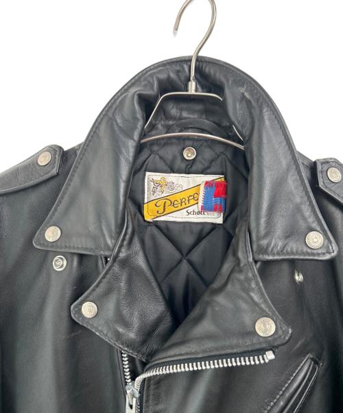Schott（ショット）Schott (ショット) ダブルライダースジャケット ブラック サイズ:38の古着・服飾アイテム