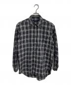BURBERRY GOLFバーバリーゴルフ）の古着「長袖シャツ」｜グレー×ホワイト