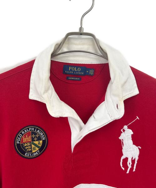 POLO RALPH LAUREN（ポロ・ラルフローレン）POLO RALPH LAUREN (ポロ・ラルフローレン) ポロシャツ レッド×ブルー サイズ:Mの古着・服飾アイテム
