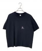OVYオヴィー）の古着「Embroidery Cotton Wide T-shirt」｜ブラック
