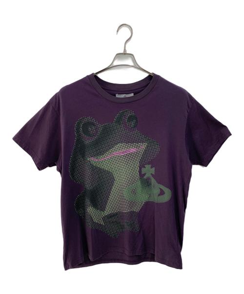Vivienne Westwood（ヴィヴィアンウエストウッド）Vivienne Westwood (ヴィヴィアンウエストウッド) フロッグプリント 半袖カットソー  パープル サイズ:SIZE XLの古着・服飾アイテム