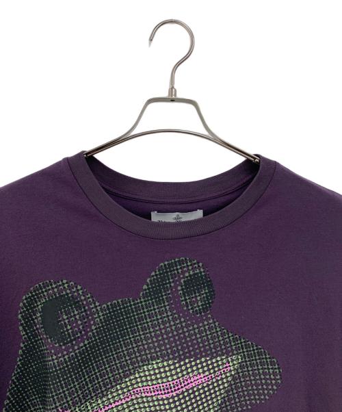 Vivienne Westwood（ヴィヴィアンウエストウッド）Vivienne Westwood (ヴィヴィアンウエストウッド) フロッグプリント 半袖カットソー  パープル サイズ:SIZE XLの古着・服飾アイテム