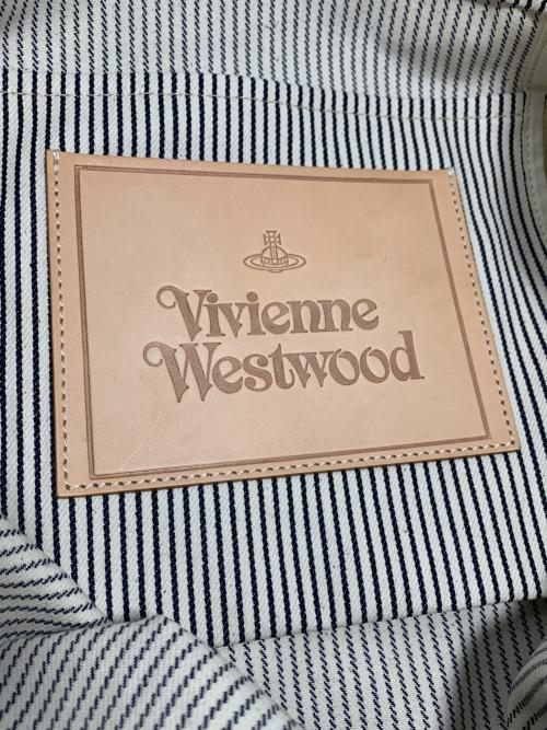 Vivienne Westwood（ヴィヴィアンウエストウッド）Vivienne Westwood (ヴィヴィアンウエストウッド) monkeｙトートバッグ ホワイト×ブラックの古着・服飾アイテム
