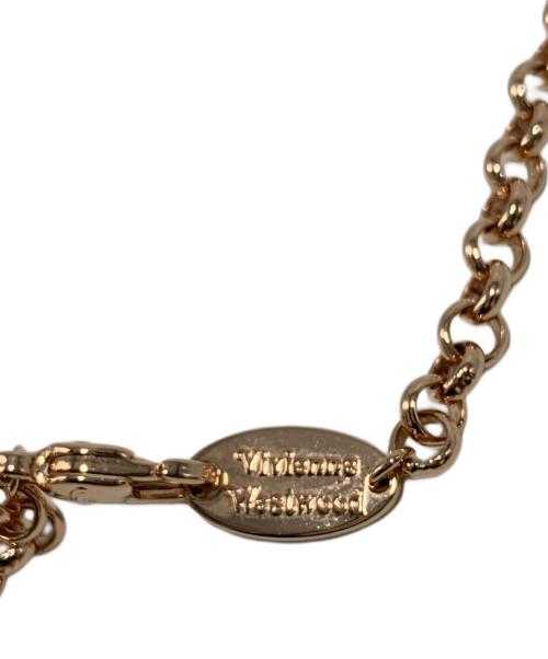 Vivienne Westwood（ヴィヴィアンウエストウッド）Vivienne Westwood (ヴィヴィアンウエストウッド) ネックレス ピンク×ゴールドの古着・服飾アイテム